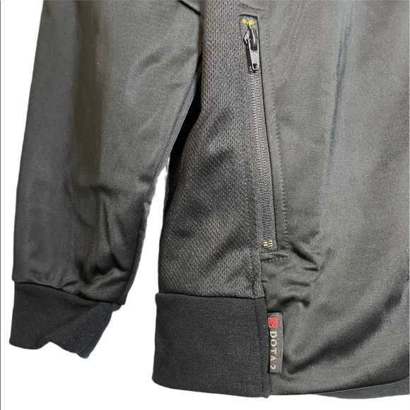 We Love Fine DOTA 2 Red Black Jacket Fleece Lined Mock Neck 3 Pockets Medium M - Picture 7 of 15